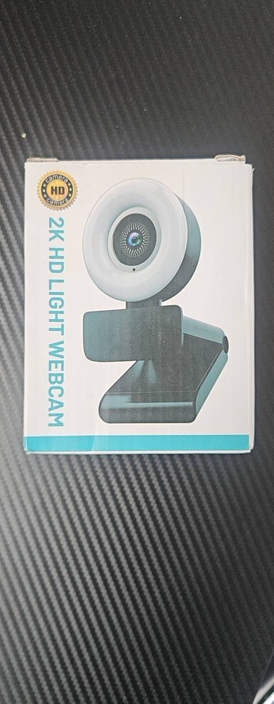 2K Webcam with Microphone for Desktop USB Streaming WebCam - Touch Light + Stand