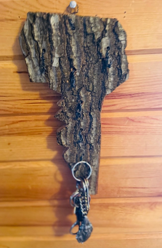 Key Shaped Rustic Key Rack Handmade