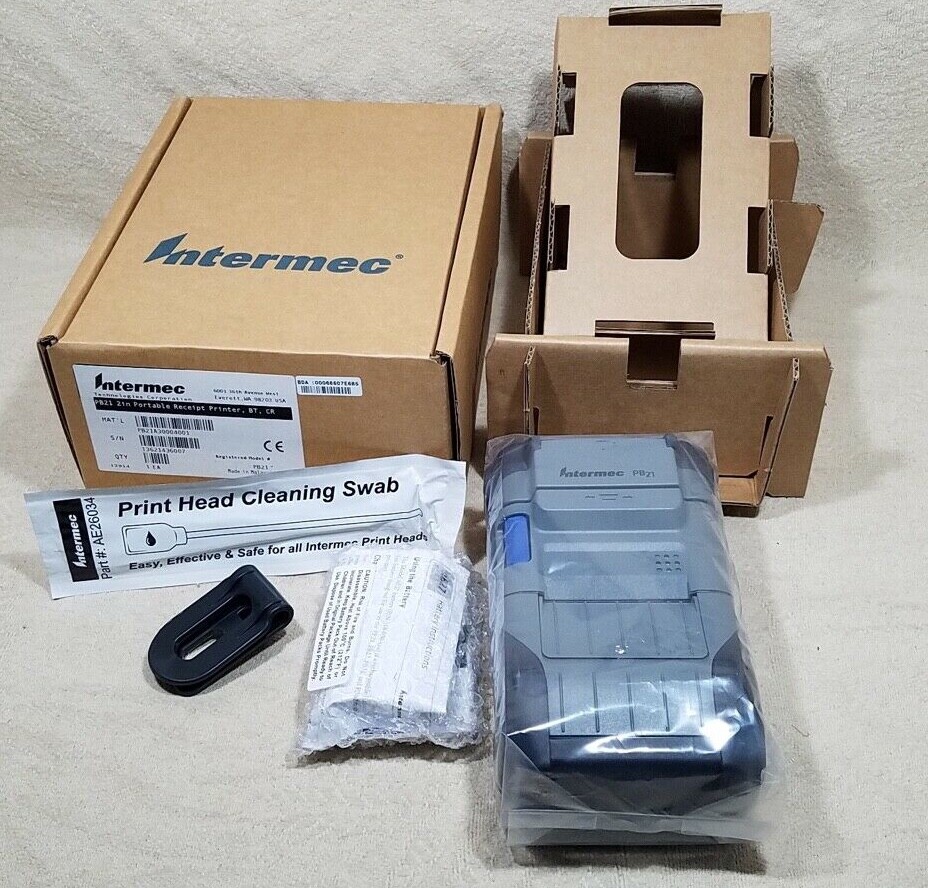 INTERMEC PORTABLE RUGGED MOBILE RECEIPT THERMAL PRINTER PB-21 A30004001