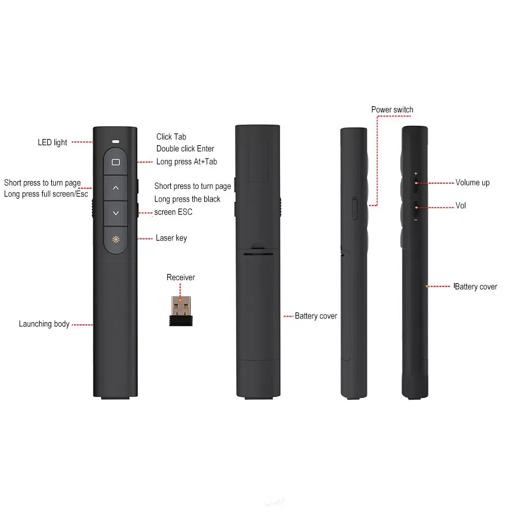 PowerPoint Presentation Presenter Wireless Remote Control PPT Laser Clicker Pen