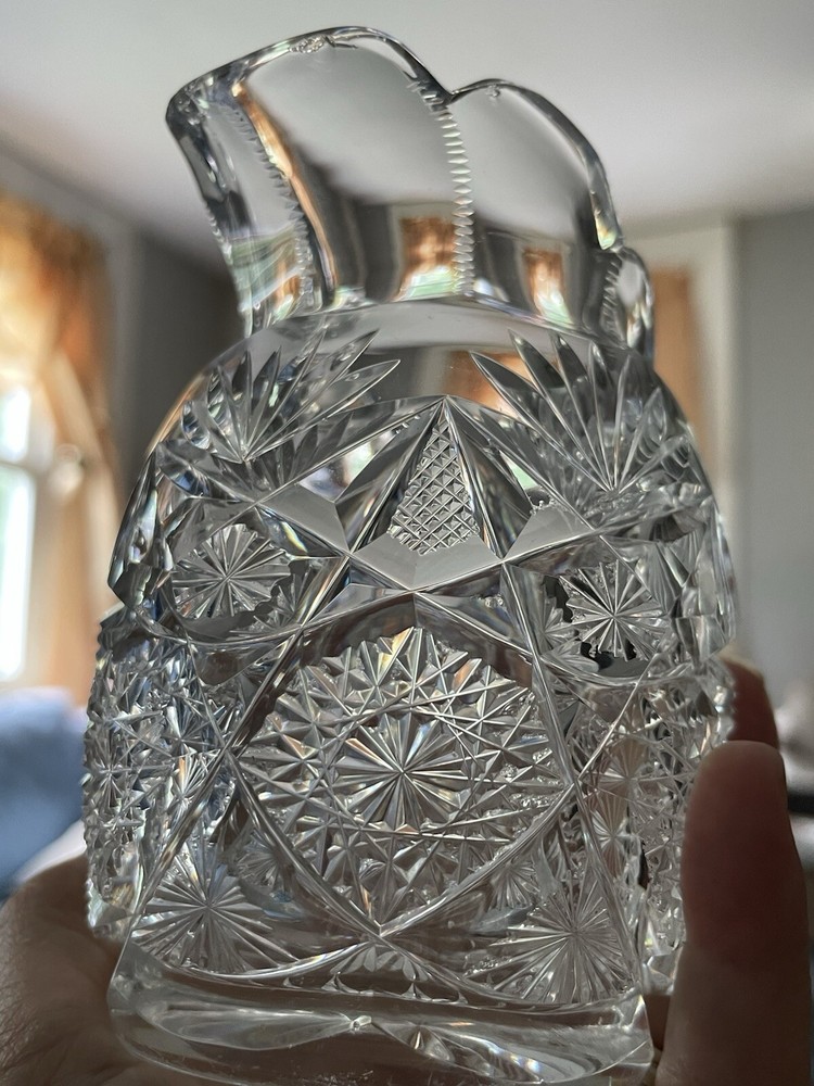 ABP Cut Glass Tall Creamer / Small Jug/ Small syrup