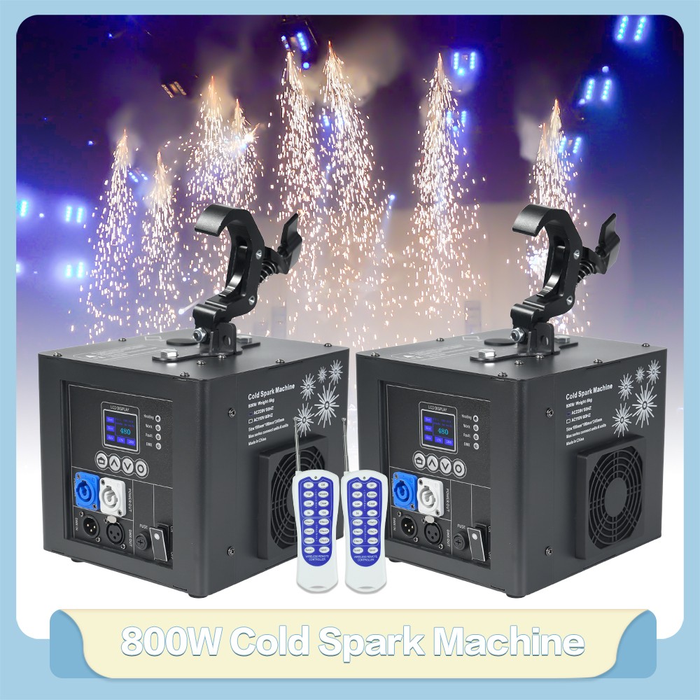 2PCS 800W Hanging Cold Spark Machine Cool Fireworks Fountain for Wedding Stage