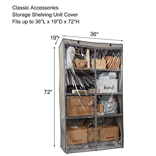 Storage Shelf Cover Wire Rack Shelving Dust Protective, Fits Racks