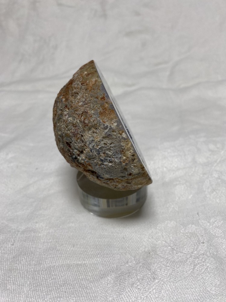 Vintage BLUE CRYSTALS GEODE on stand - EXCELLENT