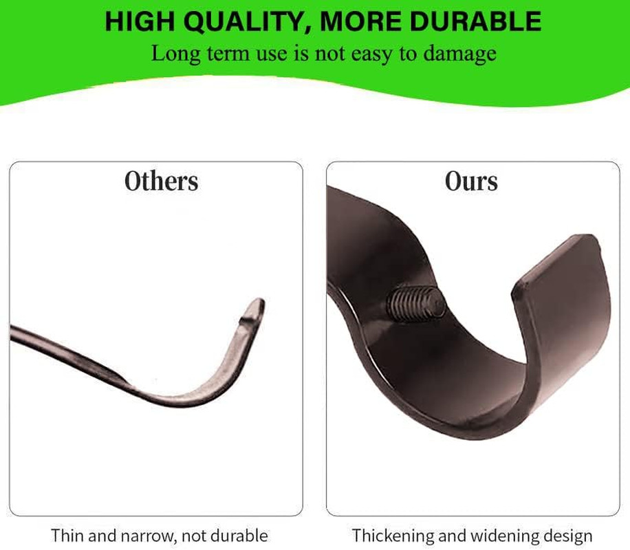 Curtain Rod Brackets for Adjustable, 2 Pack Premium Rod Bracket for Walls, Curta