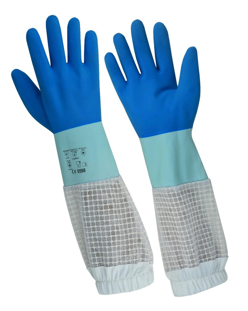OZ ARMOUR Rubber Gloves with Three-Layer Mesh Ventilation