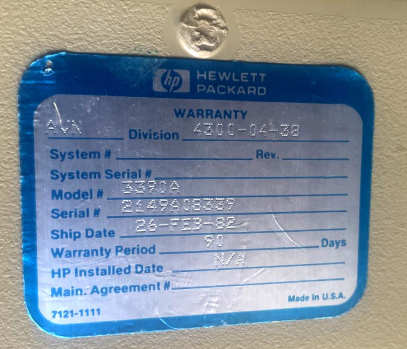 HP/Hewlett Packard 3390A Chromatography Integrator, Chromatograph