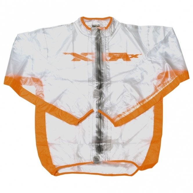 Race Fx - Jacket - Youth - Rain/Wet - Clear w/Orange