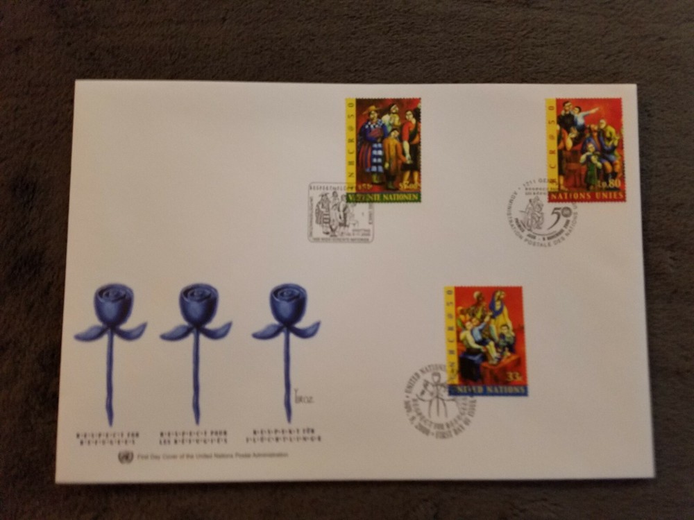 2000 Respect for Refugees Large FDC - All Three Offices - UNPA Cachet