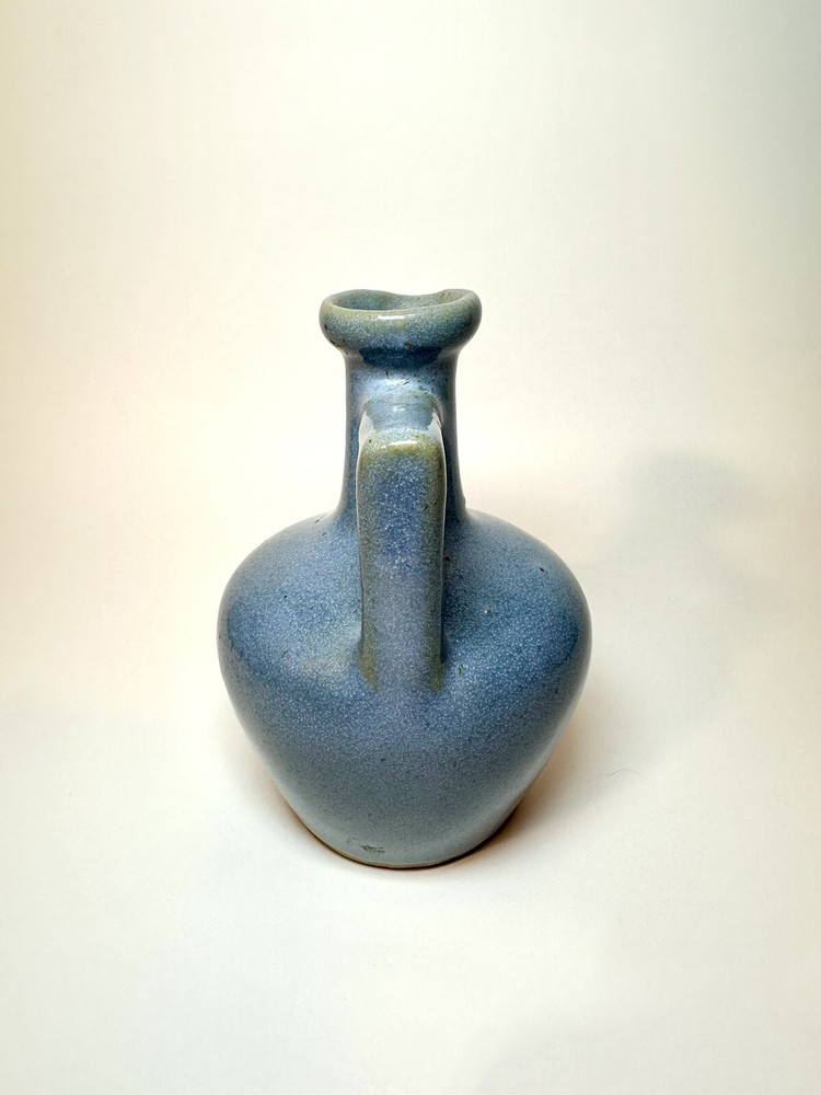Vintage Art Pottery Pitcher Jug Light Blue Small