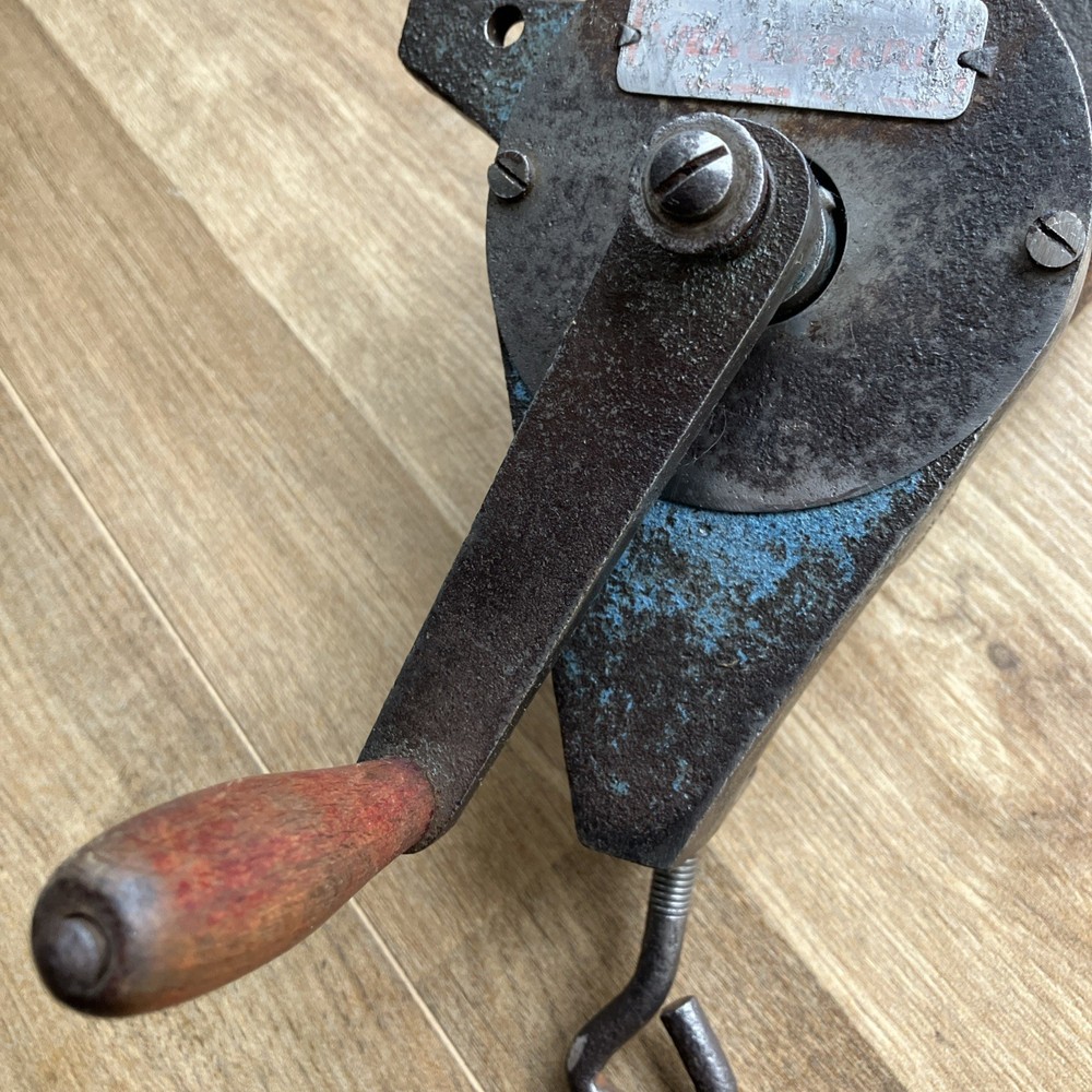 vintage iron hand cranked grinder