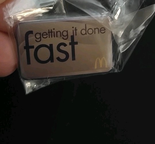 McDonald's Lapel Pin  New 2013 Getting It Done Fast