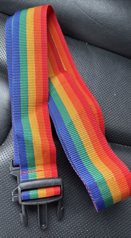 Rainbow Strap Adjustable  39-72” Pride Strap Nylon 2” Wide