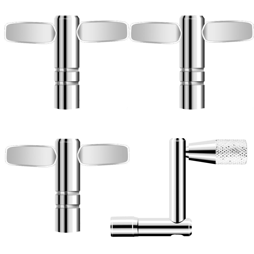 3-Pack Universal Drum Tuning Keys with Continuous Motion Speed Key