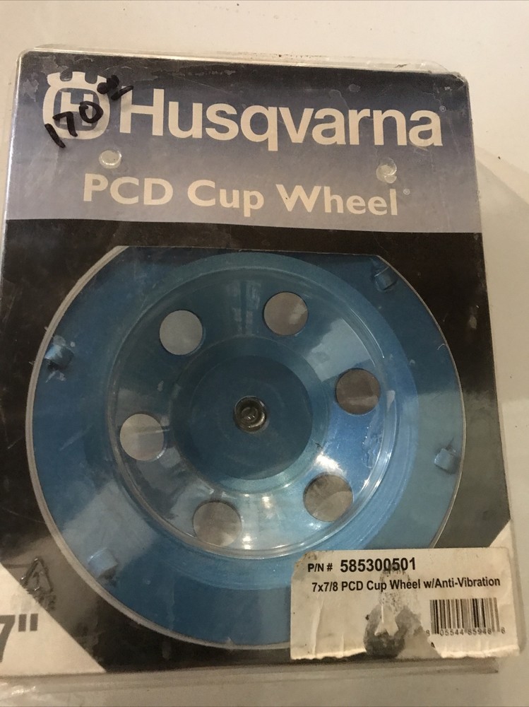 Husqvarna 7” PCD cup wheel fast coating removal