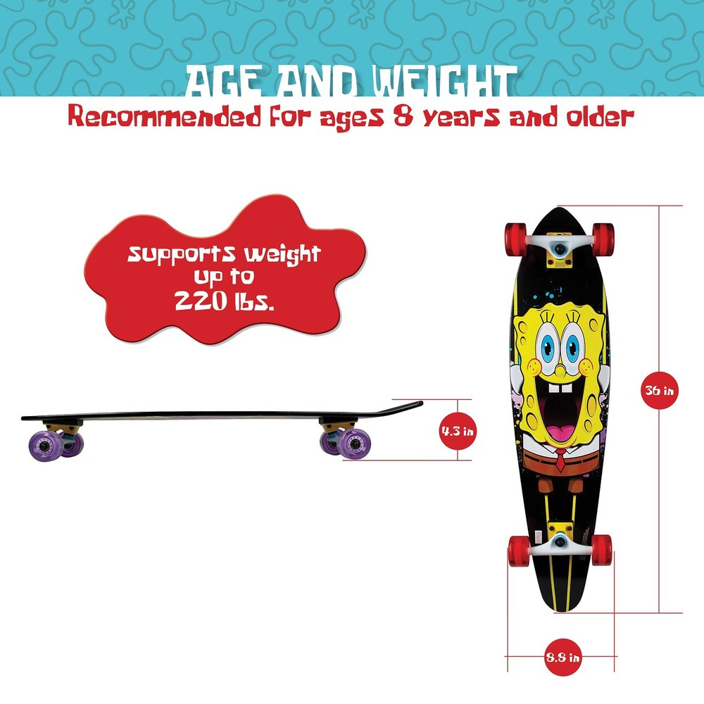 Kryptonics 36 Longboard Complete Skateboard - 36in longboard Complete, Yellow