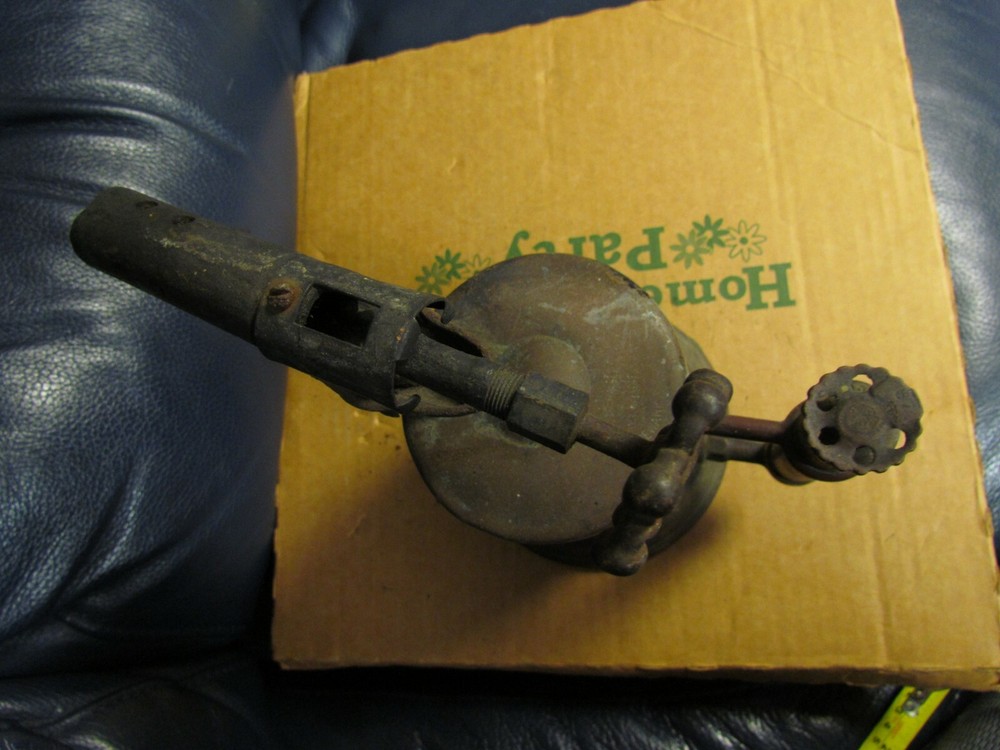 Vintage Antique Turner Brass Soder Torch Gas Blow Torch (8)