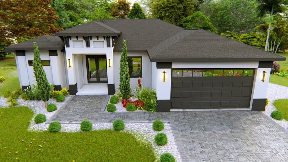 BLUEPRINTS CONTEMPORARY HOUSE PLAN ARCHUP #110P