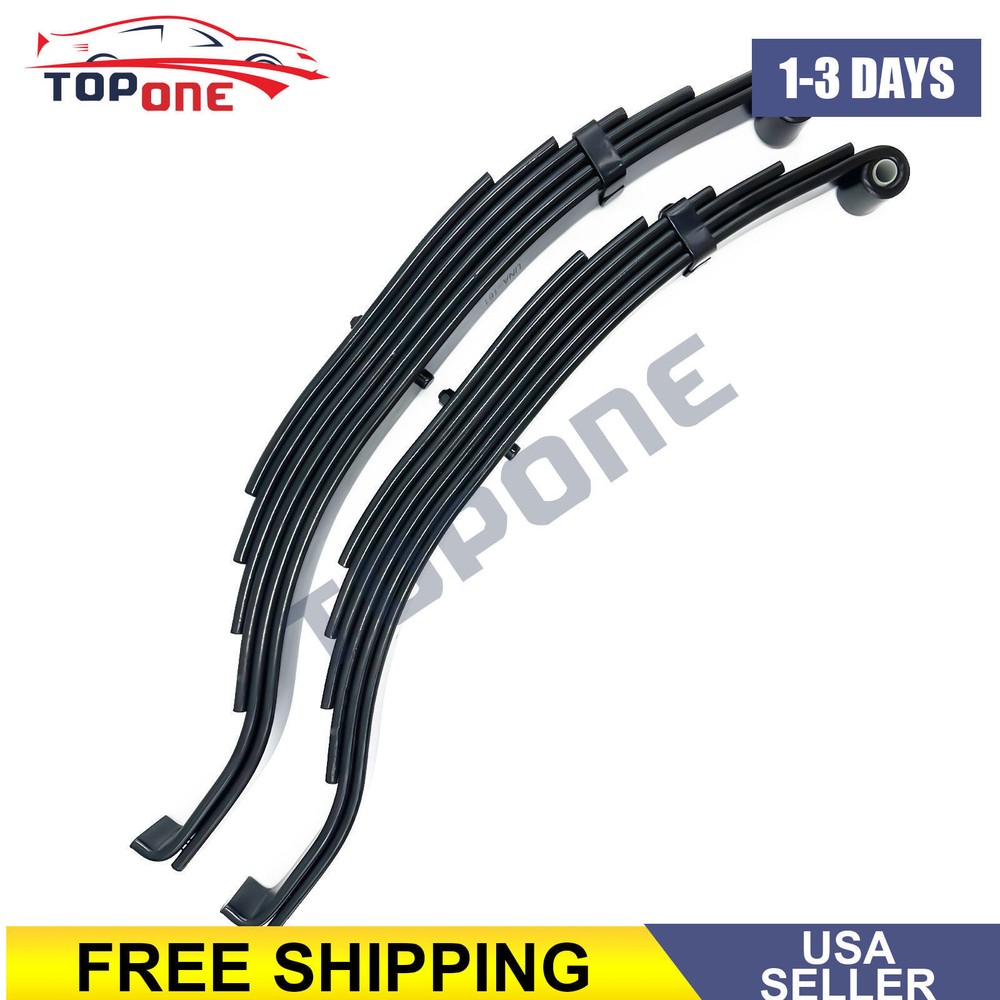 2pcs New Trailer Leaf Spring 6 Leaf Slipper 4000 lbs Per Cap for 8000lb 8K Axle