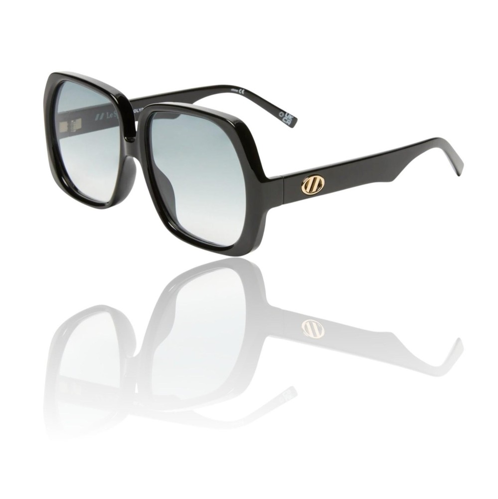 Le Specs Polydisco Sunglasses | Oversized Acetate, Square, Grey Gradient Lens