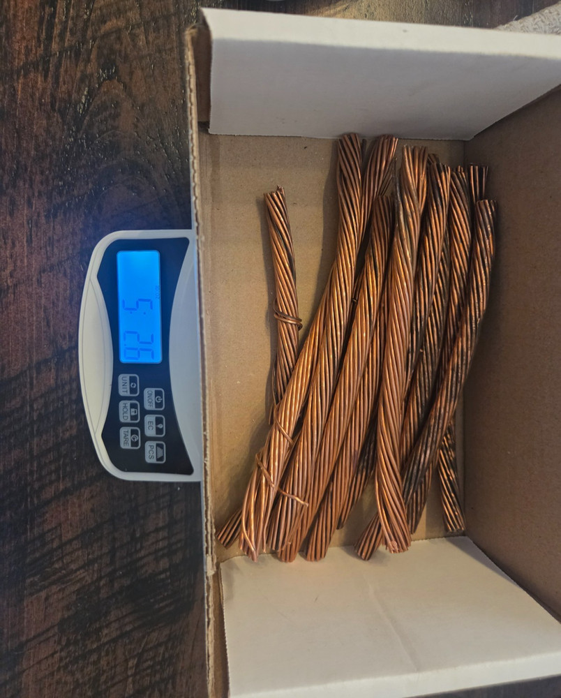 5lb Reclaimed Stripped Copper Wire – Bare Stranded Copper Scrap – THHN