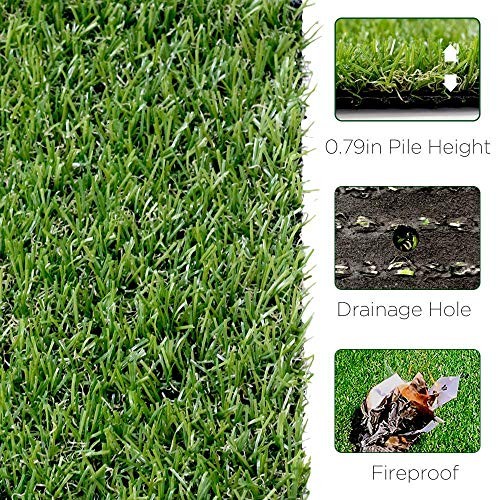 GL Artificial Grass Turf Customized Sizes, Artificial Lawn for Dogs, 6X10FT 6ft