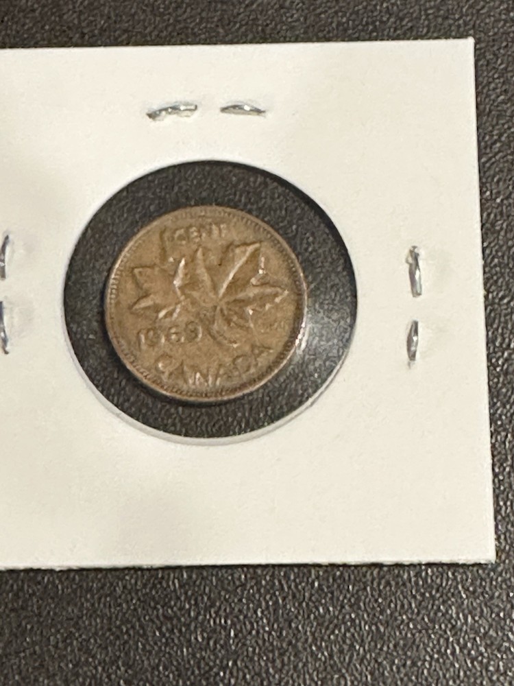 l969 Canadian Cent, double Obverse.