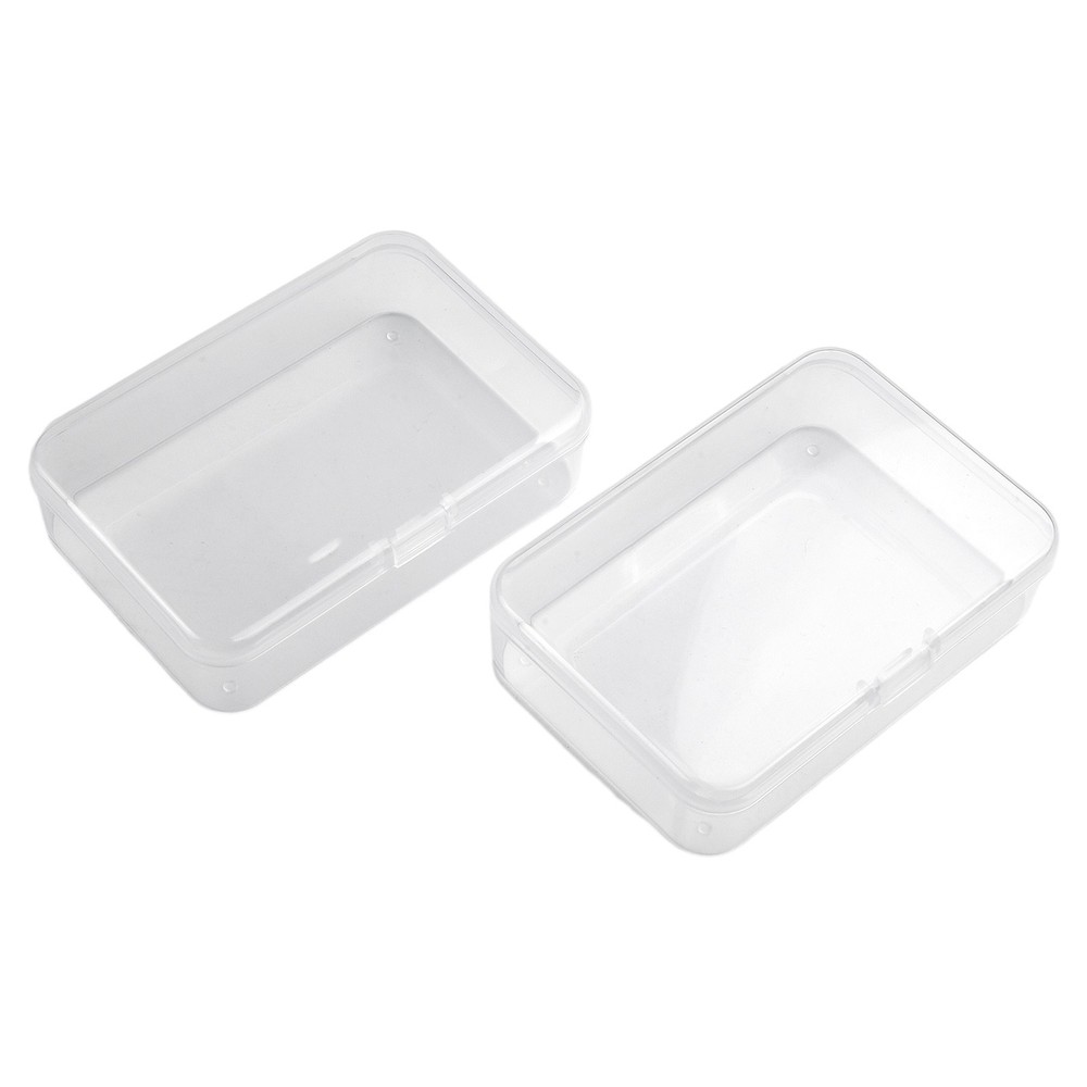 Plastic Box Rectangle Keeper Transparent Crafts Organizer 5pcs Storage