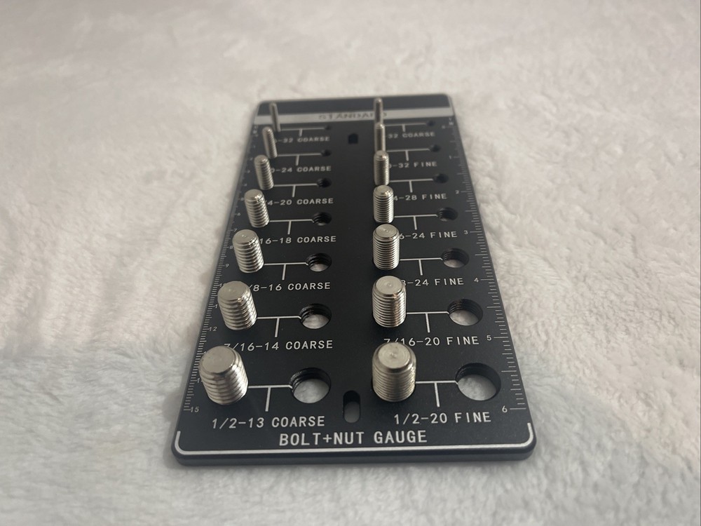 Nut and Bolt Thread Checker 14 Standard Size Thread Identifier Gauge