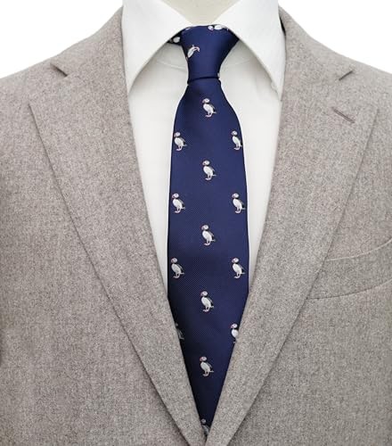 Designer Neckties with Pattern Puffin