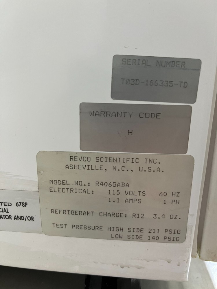 VWR Scientific Undercounter Refrigerator R406GABA