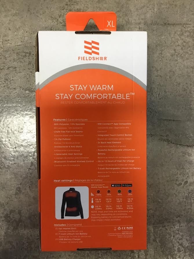 Fieldsheer Mobile Warming Womens Ion Base Layer Shirt Bluetooth Compatible