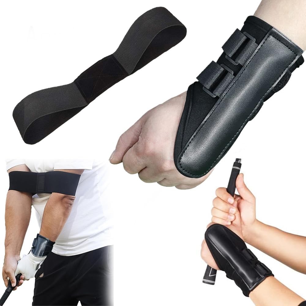 Golf Swing Training Correcting Arm Band and Corrector Wrist Trainer Protector