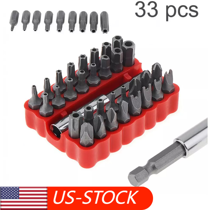Bit Set Tamper Proof Security Torq Hex Star Spanner Tri Wing Screwdriver 33 Torx