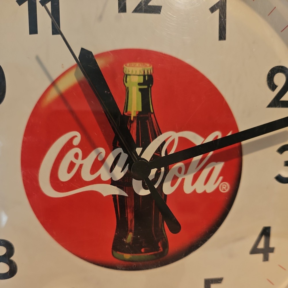 Vintage Coca Cola 1997 Wall Clock Tested & Working