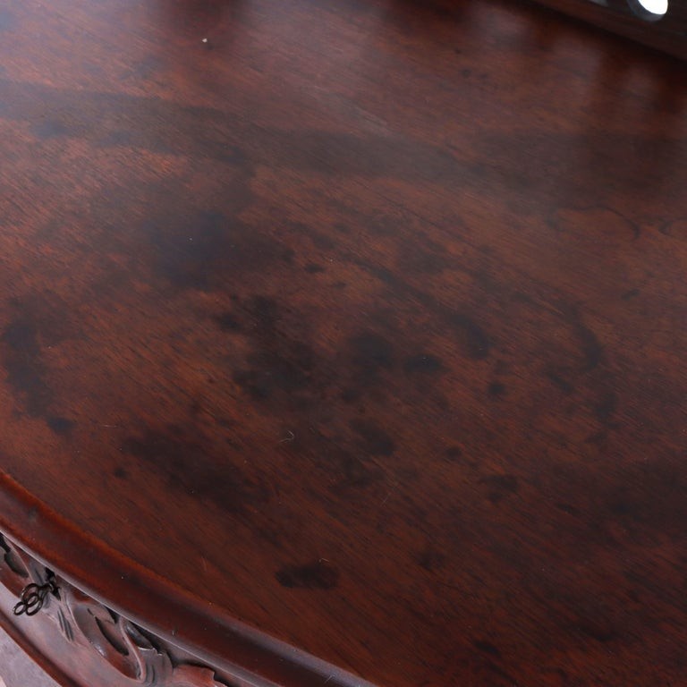 Victorian Walnut & Burl Etagere Server C1880
