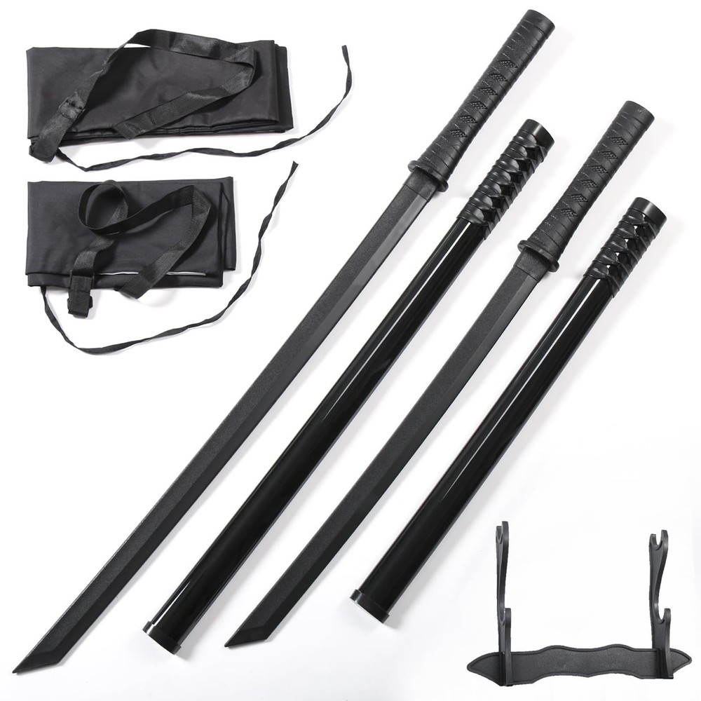 RTCT Katana Sword Polypropylene Training Samurai Sword 2-Piece Set with Displ...