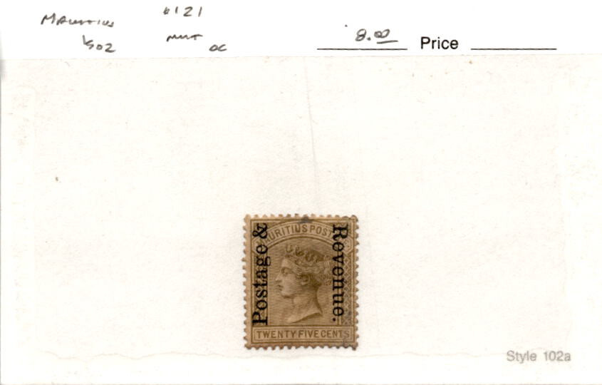 Mauritius, Postage Stamp, #121 Mint Hinged, 1902