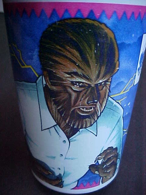Universal Monsters Wolfman Cup Pizza Hut 1992