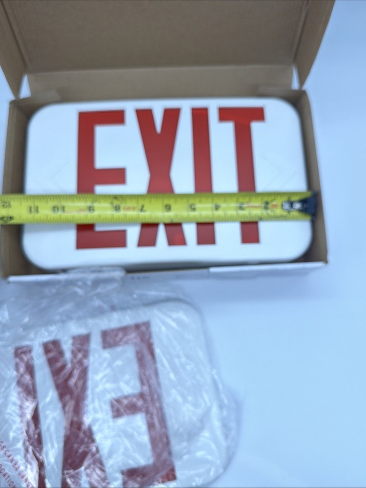 NEW Slimline LED Exit Sign – Red/Green Adjustable – Combo Emergency Light