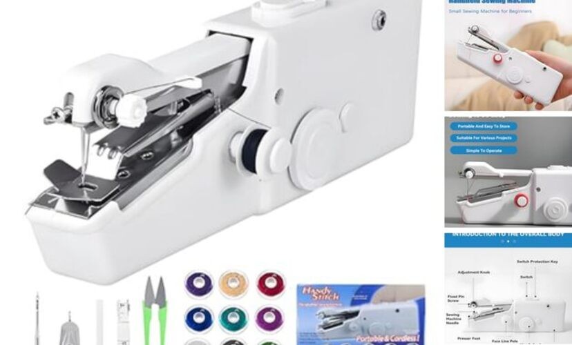 Portable Handheld Sewing Machine, Mini Electric Sewing Machine for Home