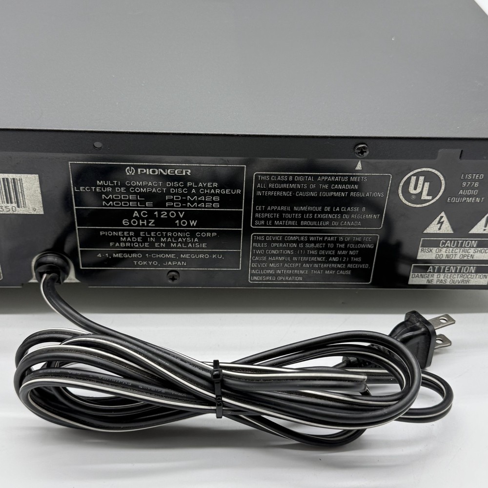 Pioneer PD-M426 6 Disc CD Changer Player No Remote