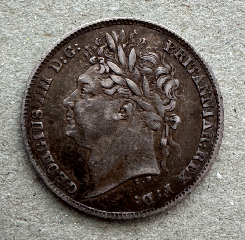 Great Britain, 6 Pence, 1825, KM#691