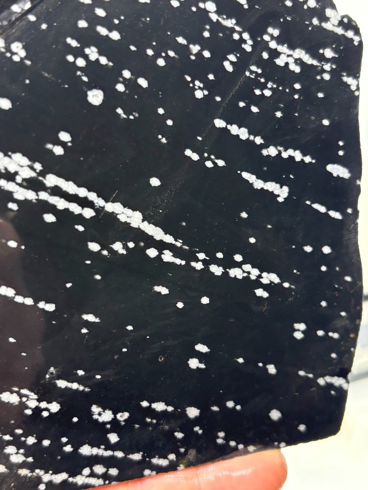 Large Snowflake Obsidian Slab Lapidary Cabbing Knapping Combo ship avail