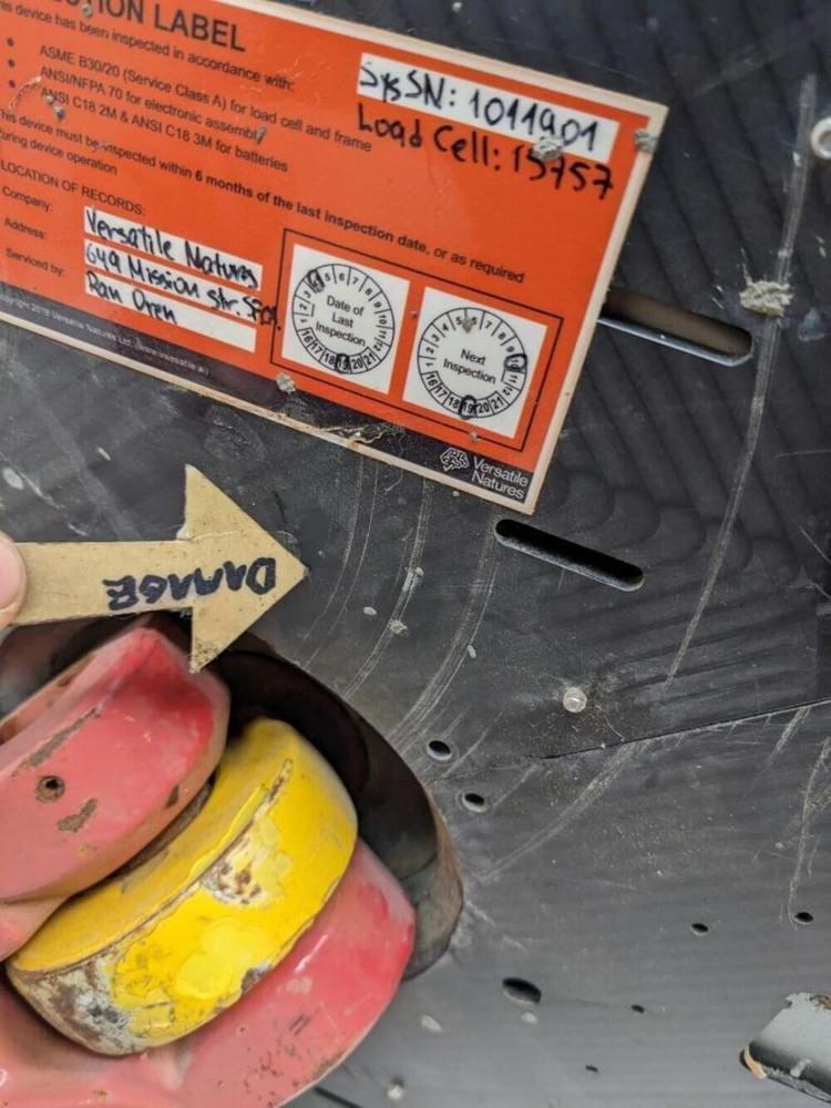 VERSATILE NATURES AI CRANE DATA HAWK EYE UNDER HOOK ATTACHMENT 20T LOAD H1