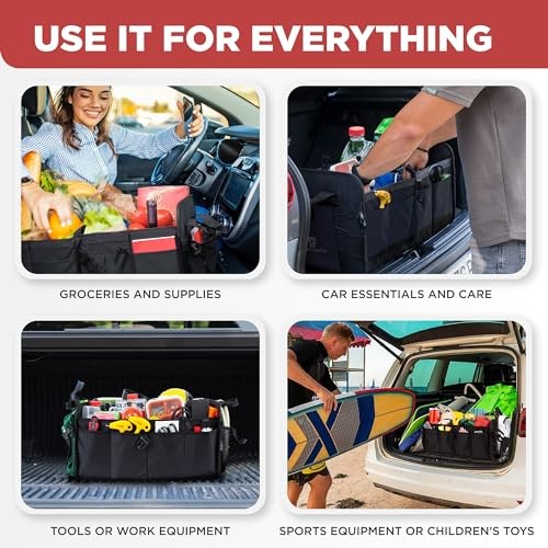 Car Organizers and Storage Premium Adjustable Multi Standard Black