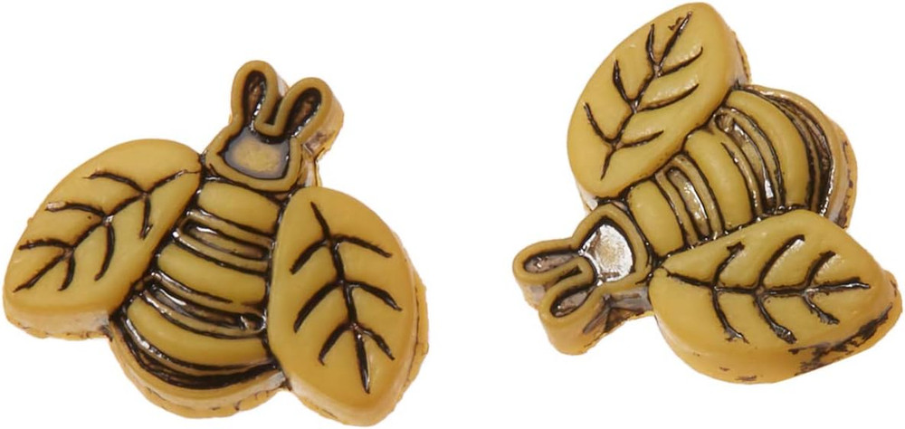 Tiny Bees 20Ct Pack Button, Yellow
