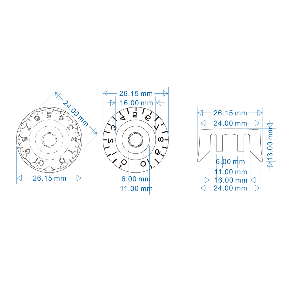 4Pcs Speed Control Knobs Embossed Gold Guitar Knobs Bass Knobs Gear Shape Knobs