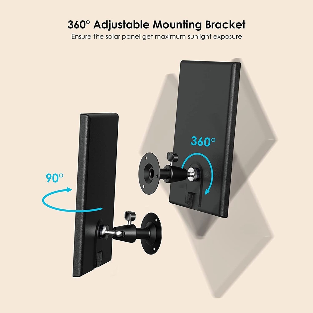ieGeek USB Port Solar Panel for Security Camera ,360°Adjustable,Waterproof Panel