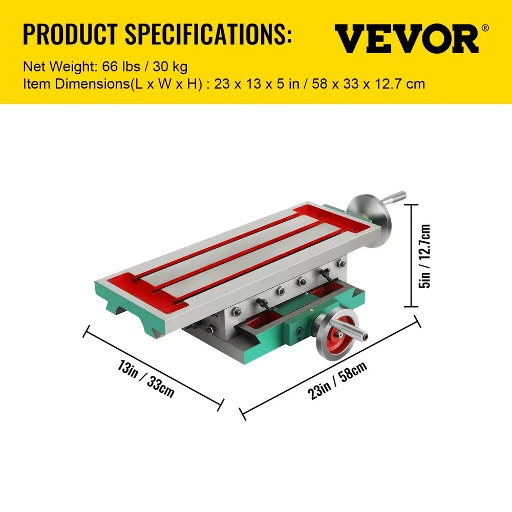 Compound Milling Machine Work Table 2 Axis Cross Slide Bench Drill Vise Fixture
